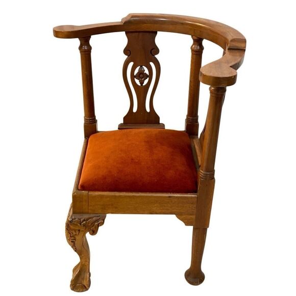 Vintage Child's Chippendale Style Corner Chair - Picture 2 of 5
